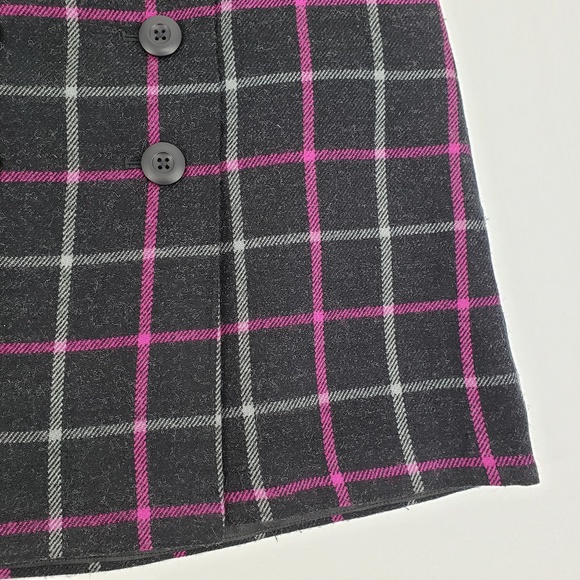 Loft Windowpane Plaid A Line Skirt Sz 4P - Picture 2 of 8